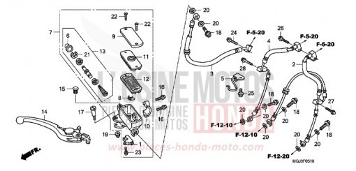 FR.BRAKE MASTER CYLINDER (CBF1000FA/FS/FT) CBF1000FAB de 2011